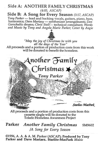 Another Family Christmas insert from a fundraising project for the Toledo Homeless Awareness Project - Artist: Tony Parker (ASCAP).