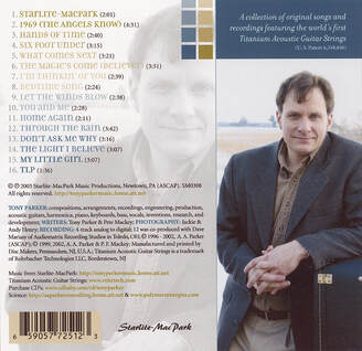Tony Parker Solo Album Jacket - Artist: Tony Parker (ASCAP).